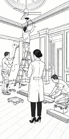 Contractors making targeted repairs supervised by Chelsea